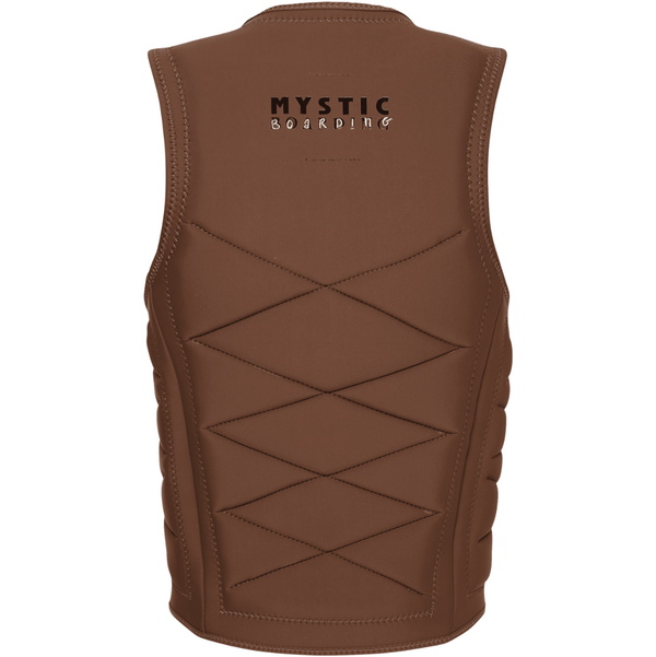 2026 Mystic Mens Outlaw Front Zip Wake Impact Vest 35005.240226 - Brown